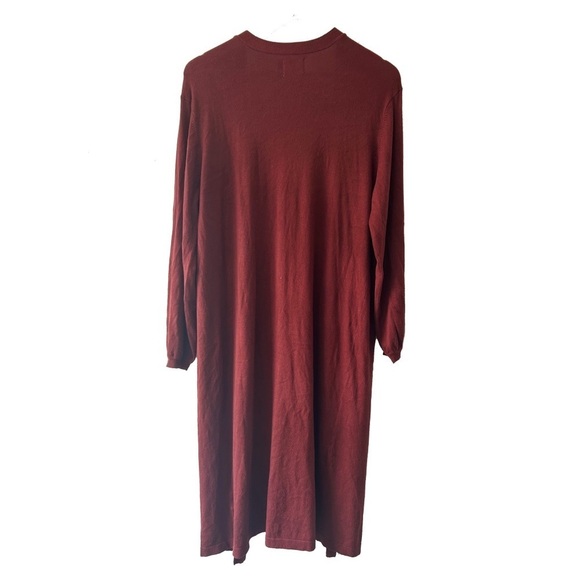 Asos Burgundy Duster Length Knit Cardigan Sz 4 - Picture 2 of 6